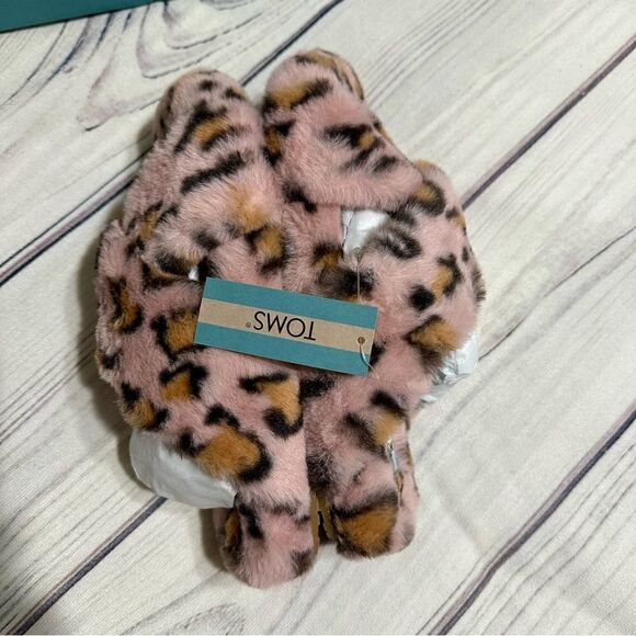NIB! Toms Susie Spanish Villa Faux Fur Cheetah Slip On Slippers Slides Size 8 - Picture 7 of 8